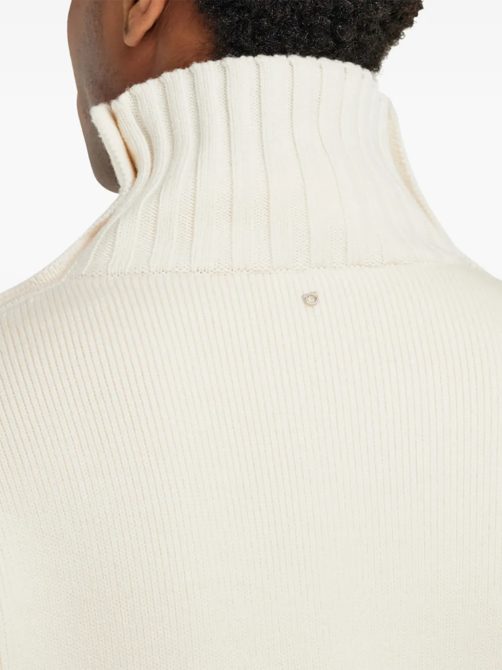 Ferragamo Gebreide trui met knoopdetail Beige