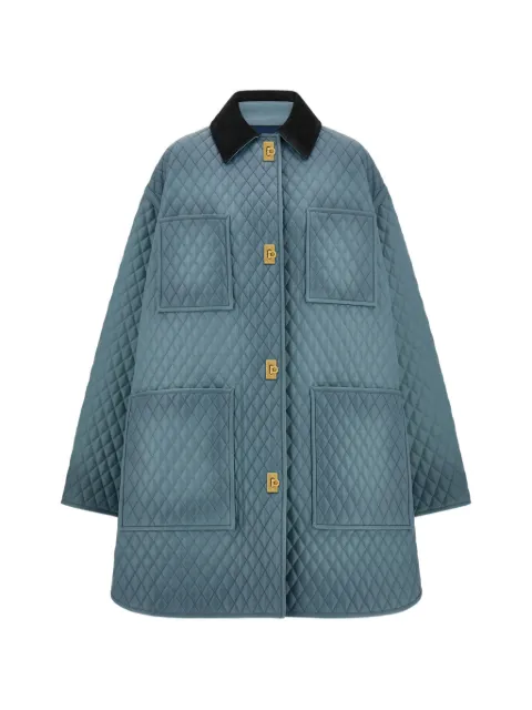 Ferragamo blusón de piel de napa capitonada