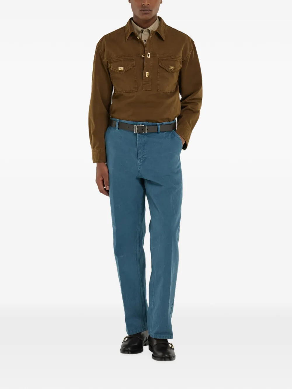 Ferragamo Workwear overhemd Bruin