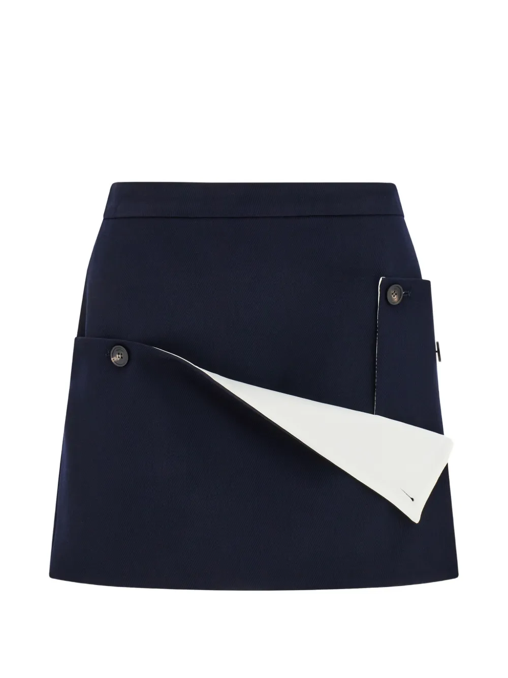 Ferragamo tailored mini skirt with button detail - Blau