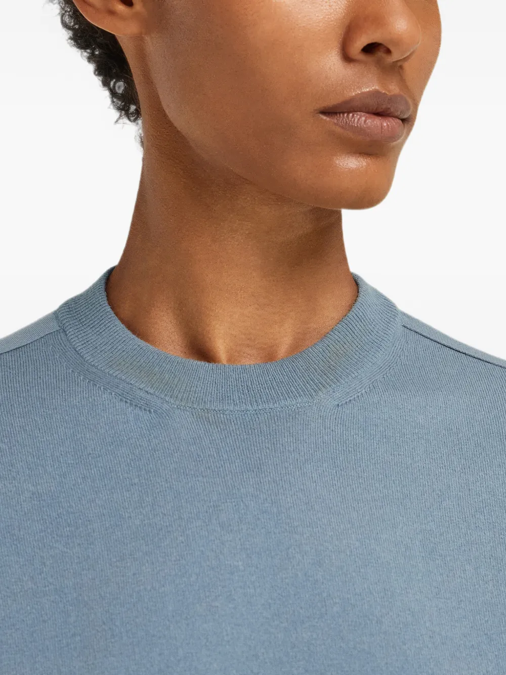Ferragamo Gebreide top met strikdetail Blauw