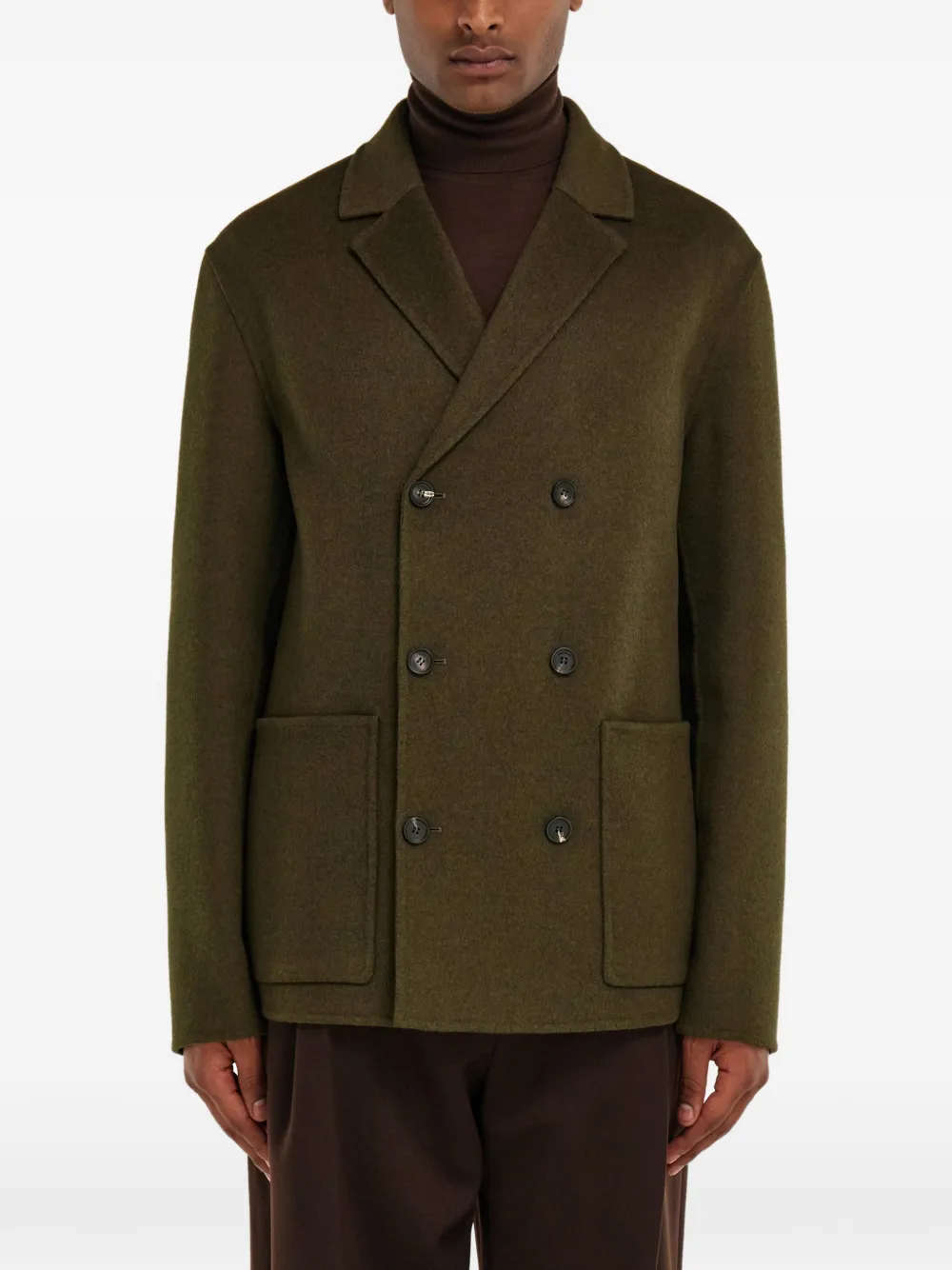 Ferragamo double breasted blazer Groen