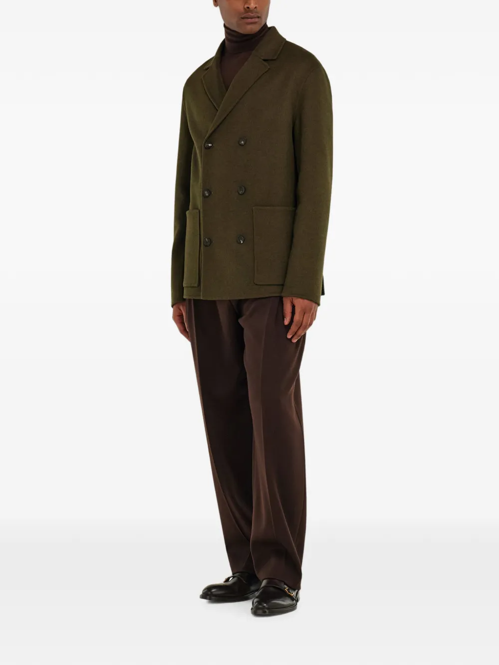 Ferragamo double breasted blazer Groen