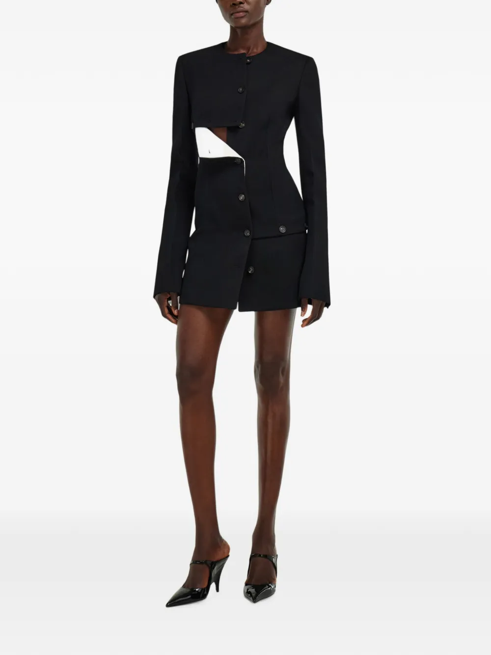 Ferragamo Mini-jurk met knoopdetail Zwart