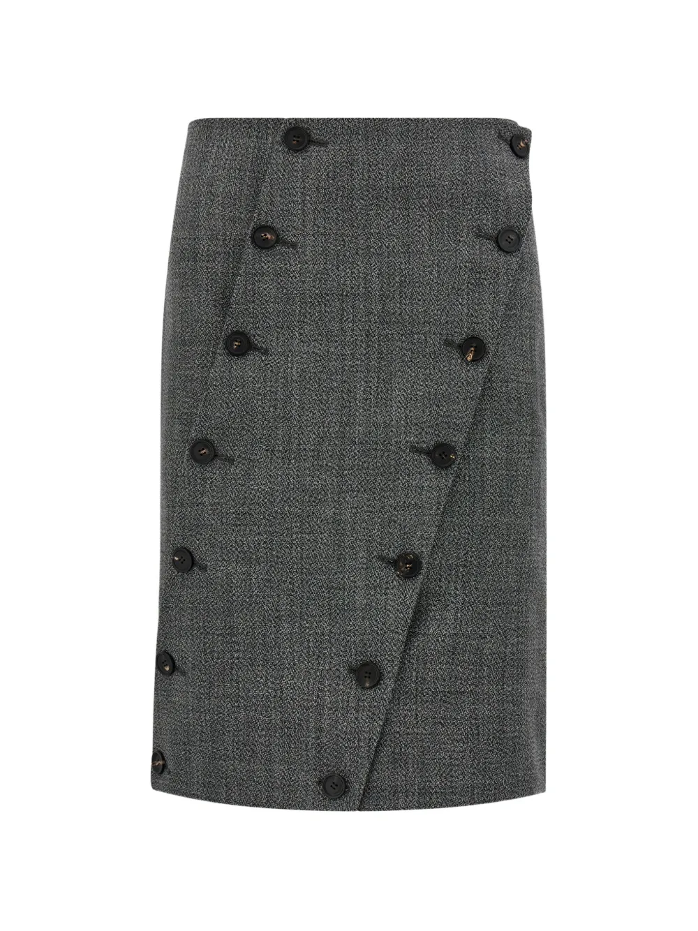Ferragamo Straight rok met knoopdetail Grijs
