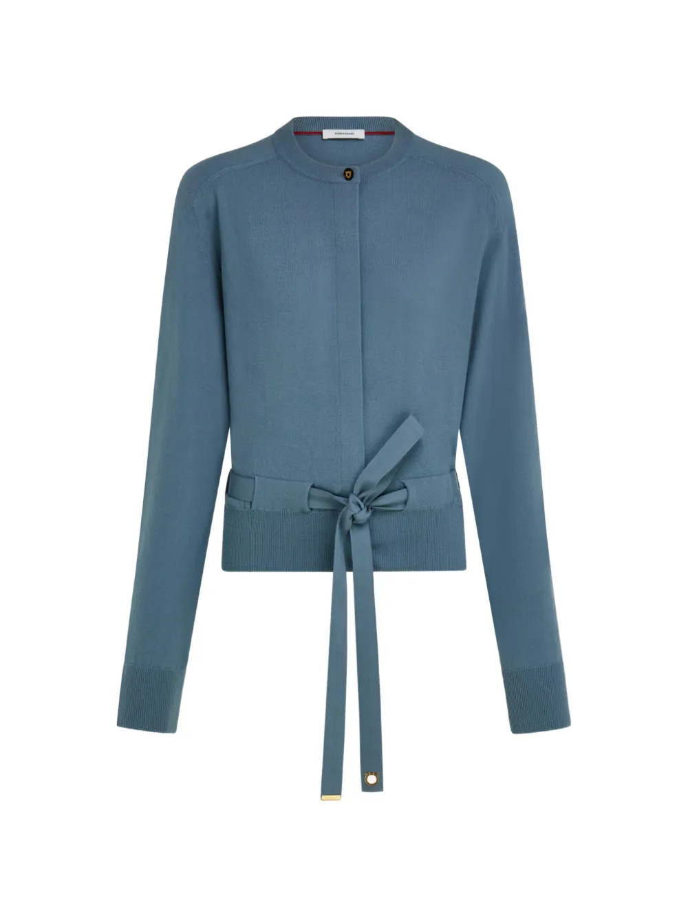 Ferragamo cardigan with ribbon detail - Blau