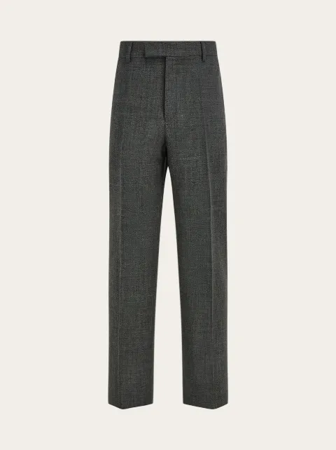 Ferragamo Calça wide leg chevron