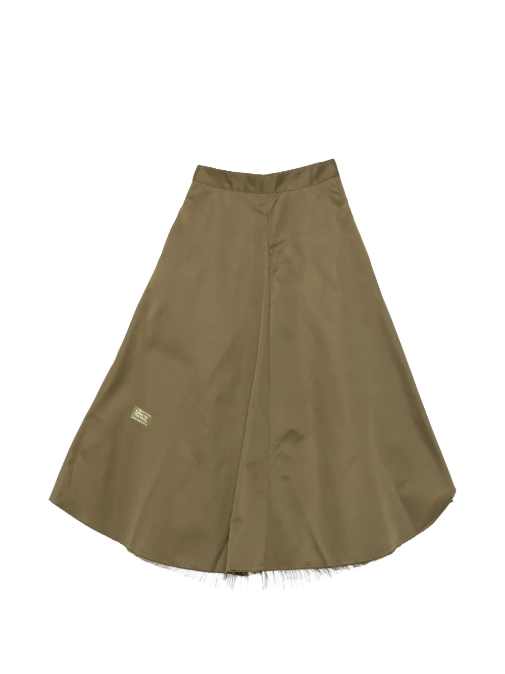 Song For The Mute frayed-edge A-line midi skirt - Marrone
