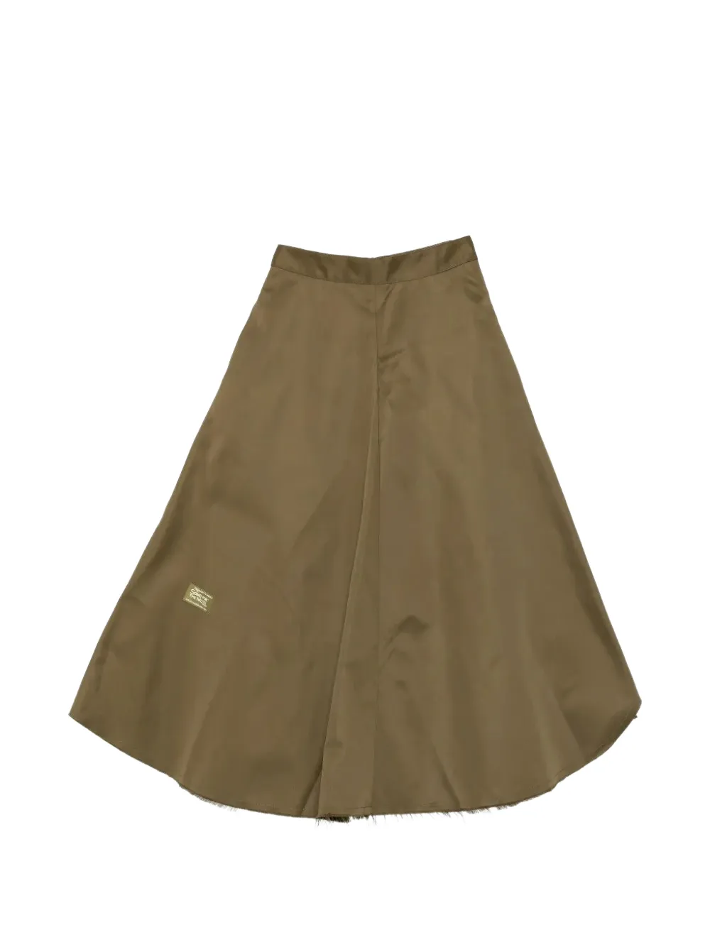 Song For The Mute frayed-edge A-line midi skirt - Marrone