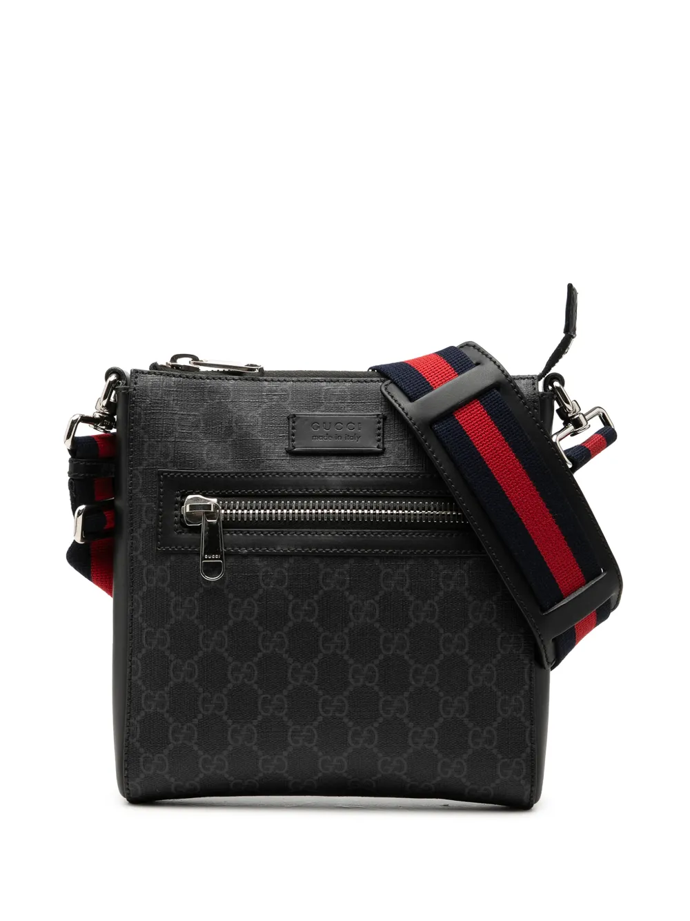 Gucci Pre-Owned 2000-2015 Small GG Supreme Web Messenger Bag crossbody bag - Nero
