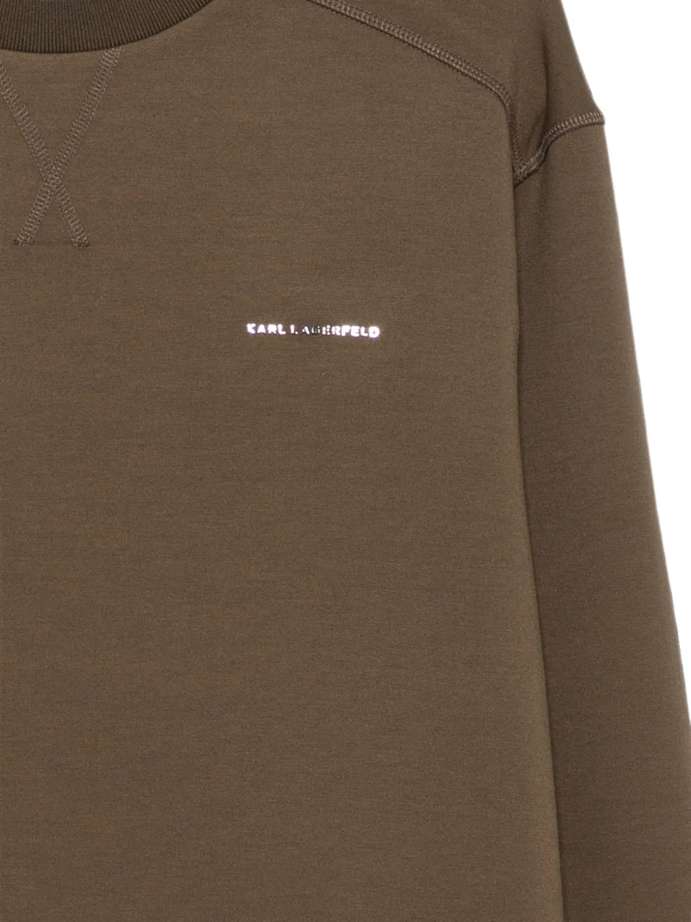 Karl Lagerfeld Sweater met logoprint Bruin
