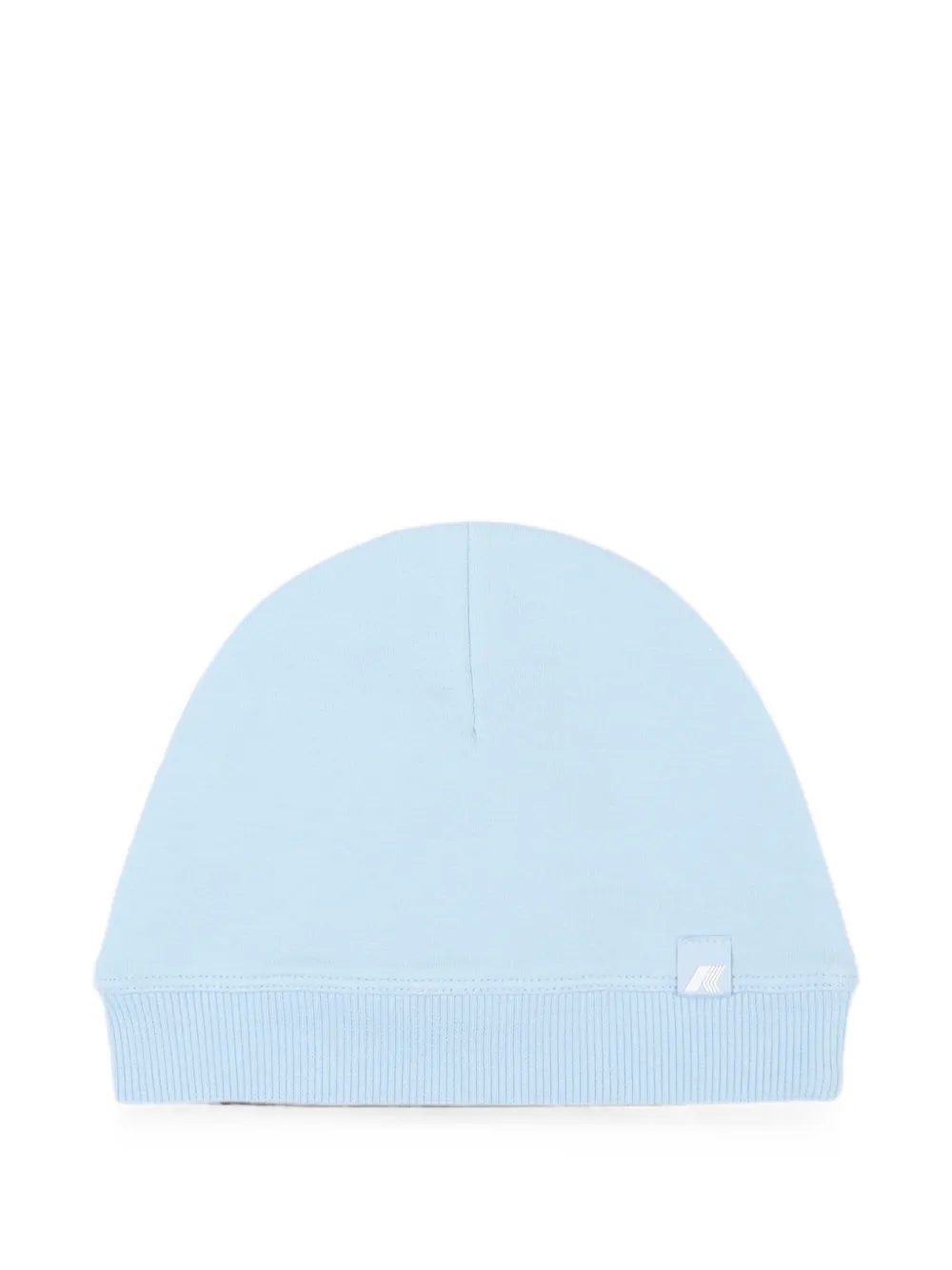 K Way Kids logo-patch ribbed-trim beanie hat - Blu