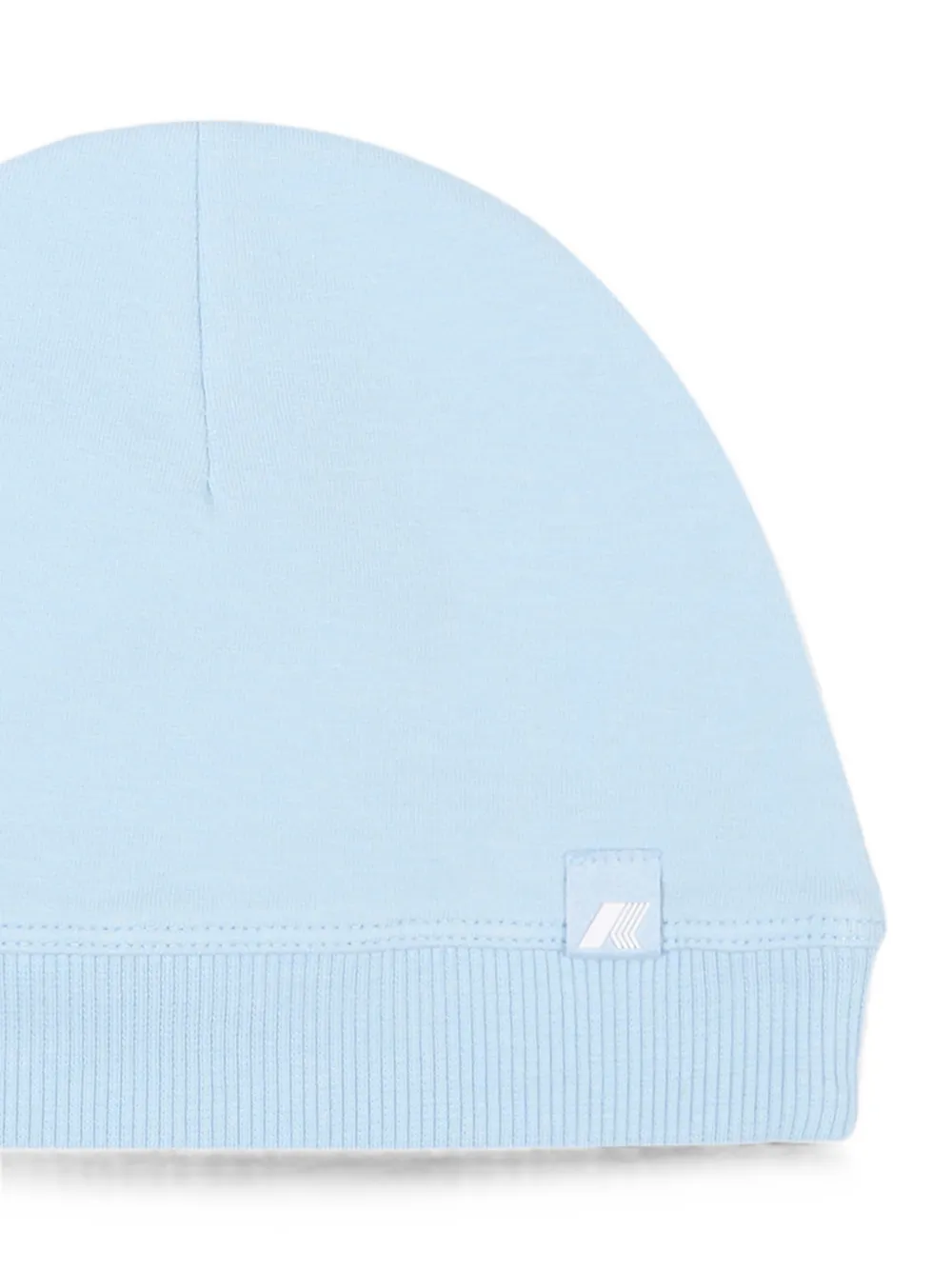K Way Kids Muts met logopatch en geribbelde rand Blauw