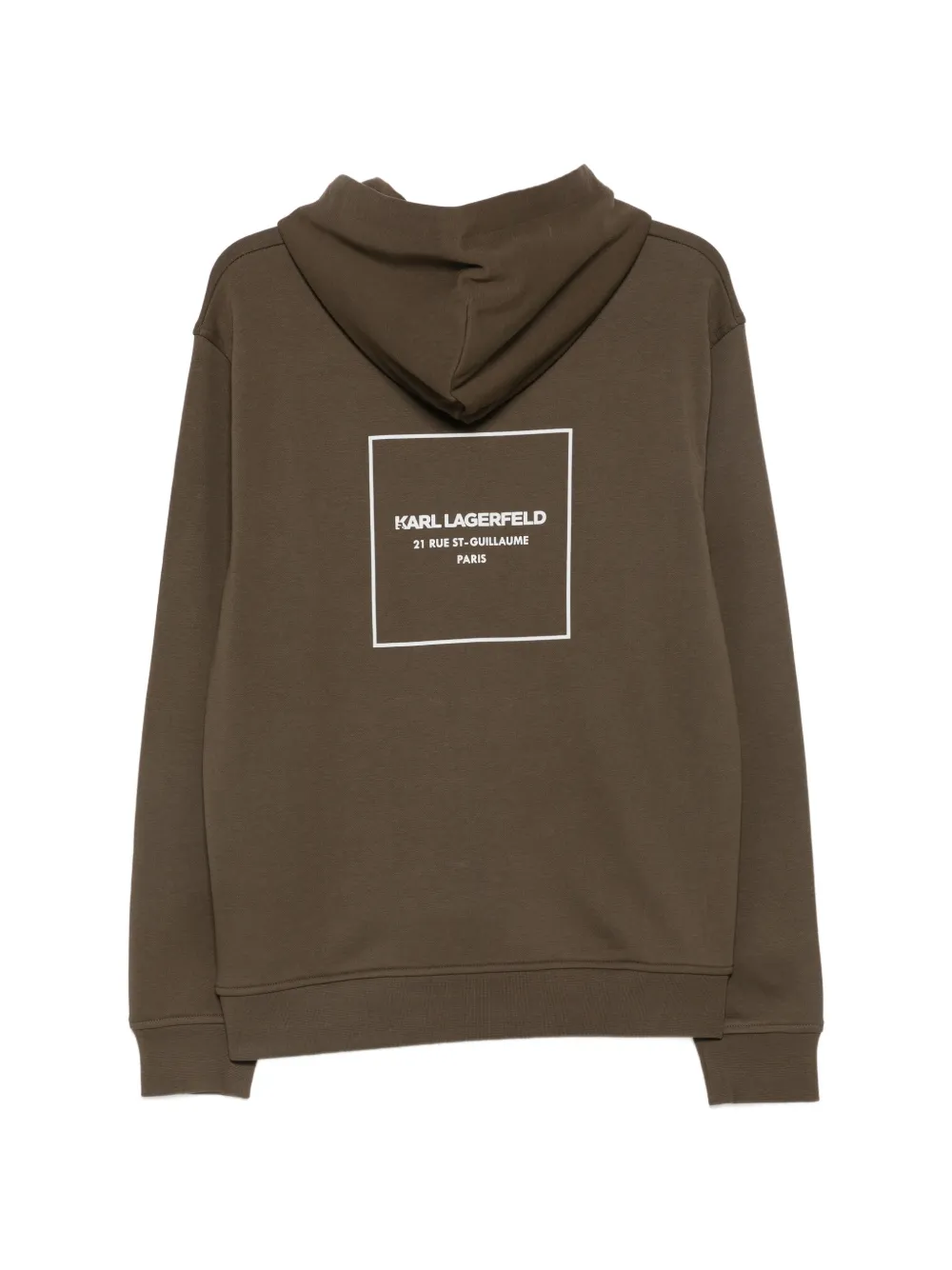Karl Lagerfeld Hoodie met logoprint en trekkoord Groen