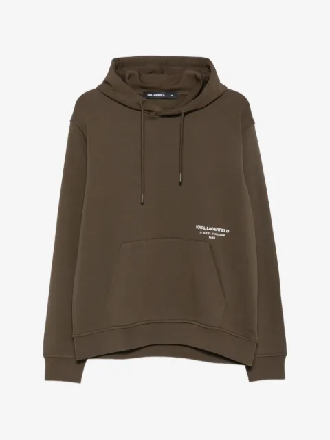 Karl Lagerfeld logo-print drawstring hoodie