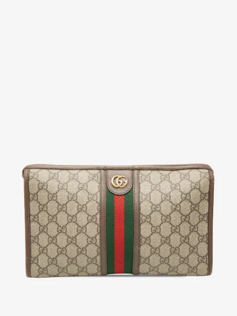 Gucci Pre-Owned Clutch Ophidia in tessuto GG Supreme con decorazione Web 2000-2015