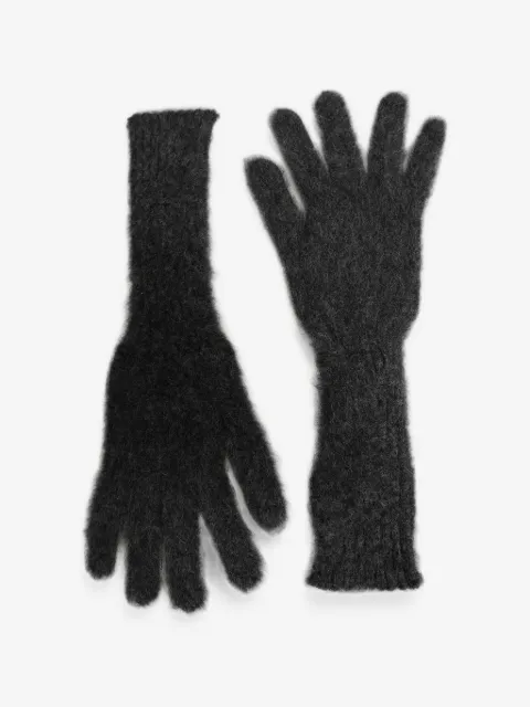 Maison Margiela guantes de lana de punto cepillado