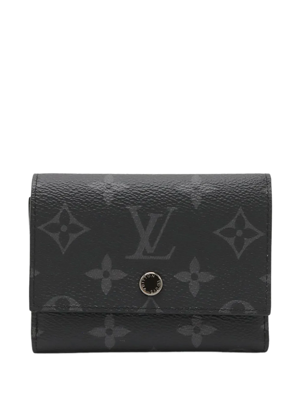 Pre-owned Louis Vuitton 2021-2026 Monogram Eclipse Victor Wallet Small Wallets In Black