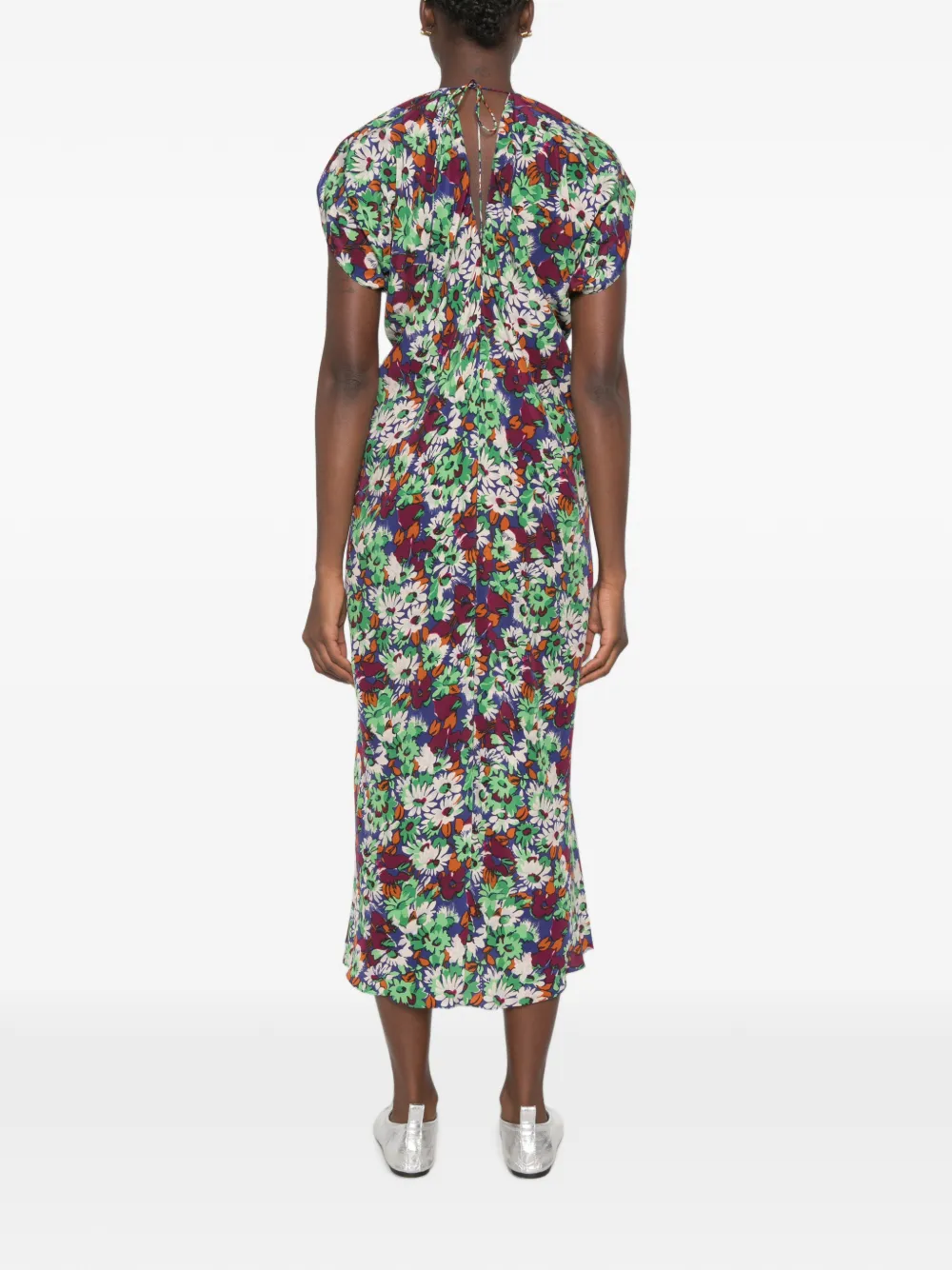 Marni Midi-jurk met bloemenprint Groen