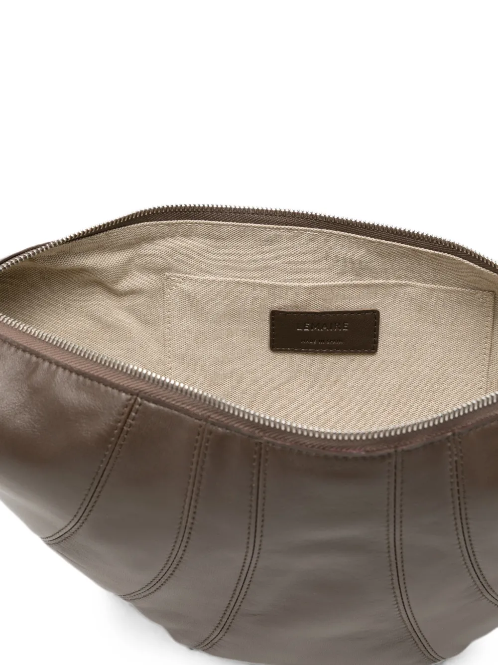 LEMAIRE Medium Croissant leren tas Bruin