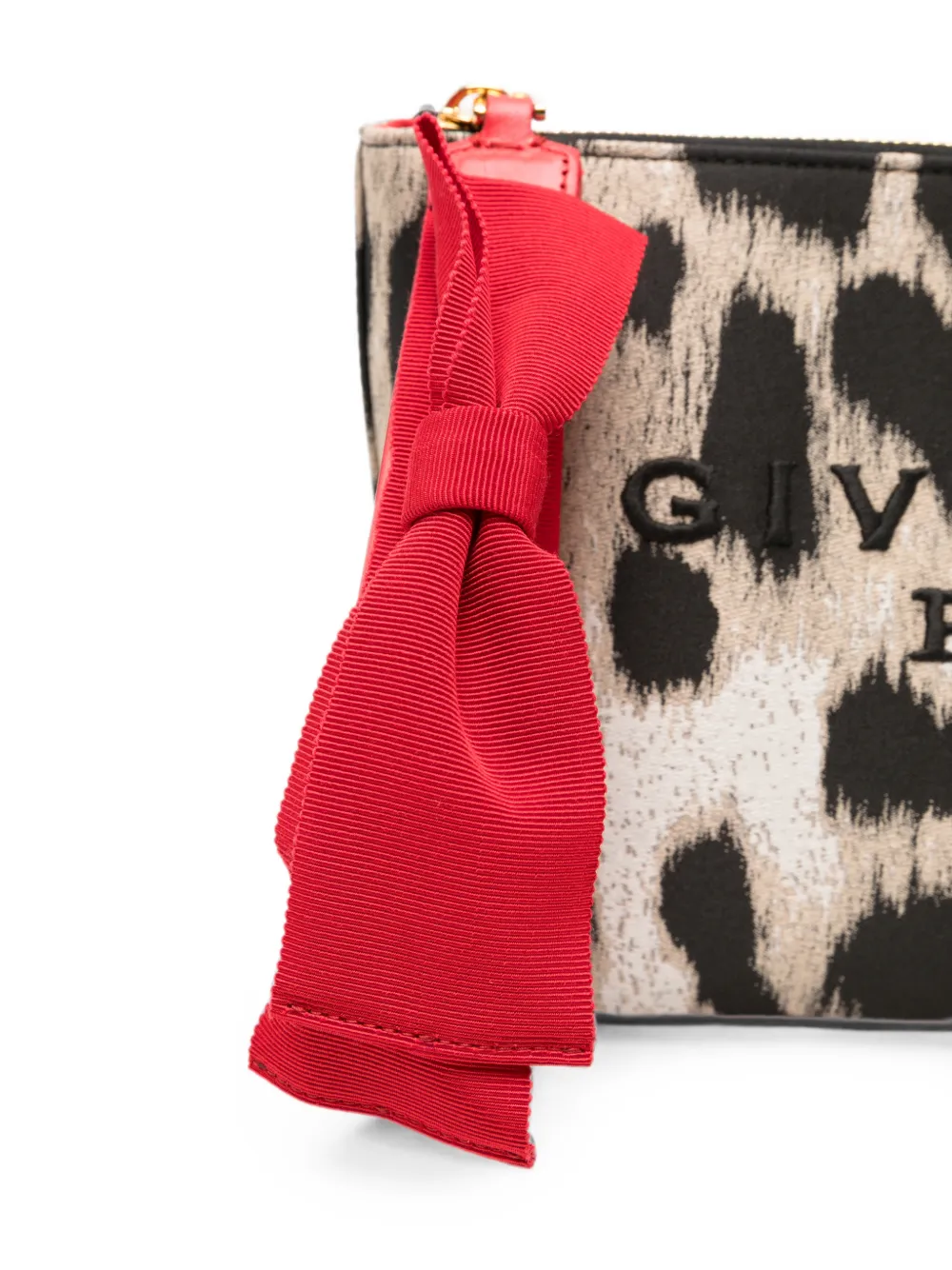 Givenchy Kleine buidel met luipaard-jacquard Beige