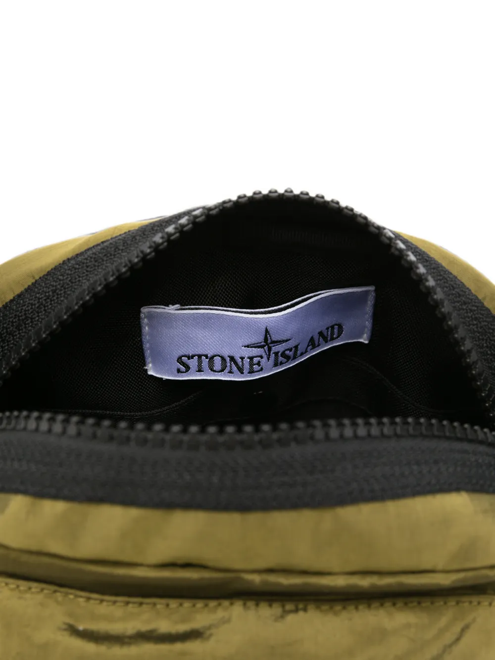 Stone Island Gecoate nylon crossbodytas Groen