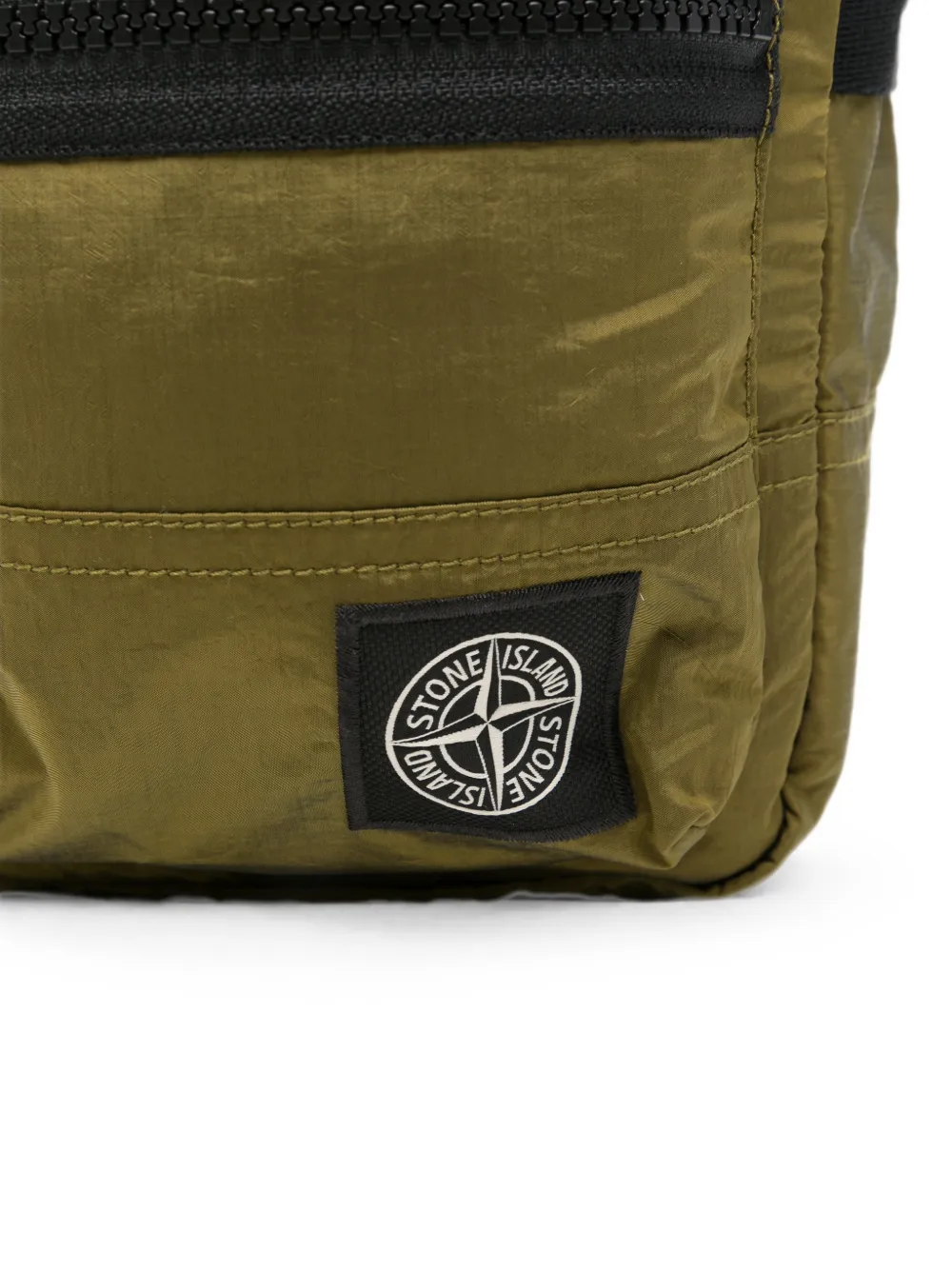 Stone Island Gecoate nylon crossbodytas Groen