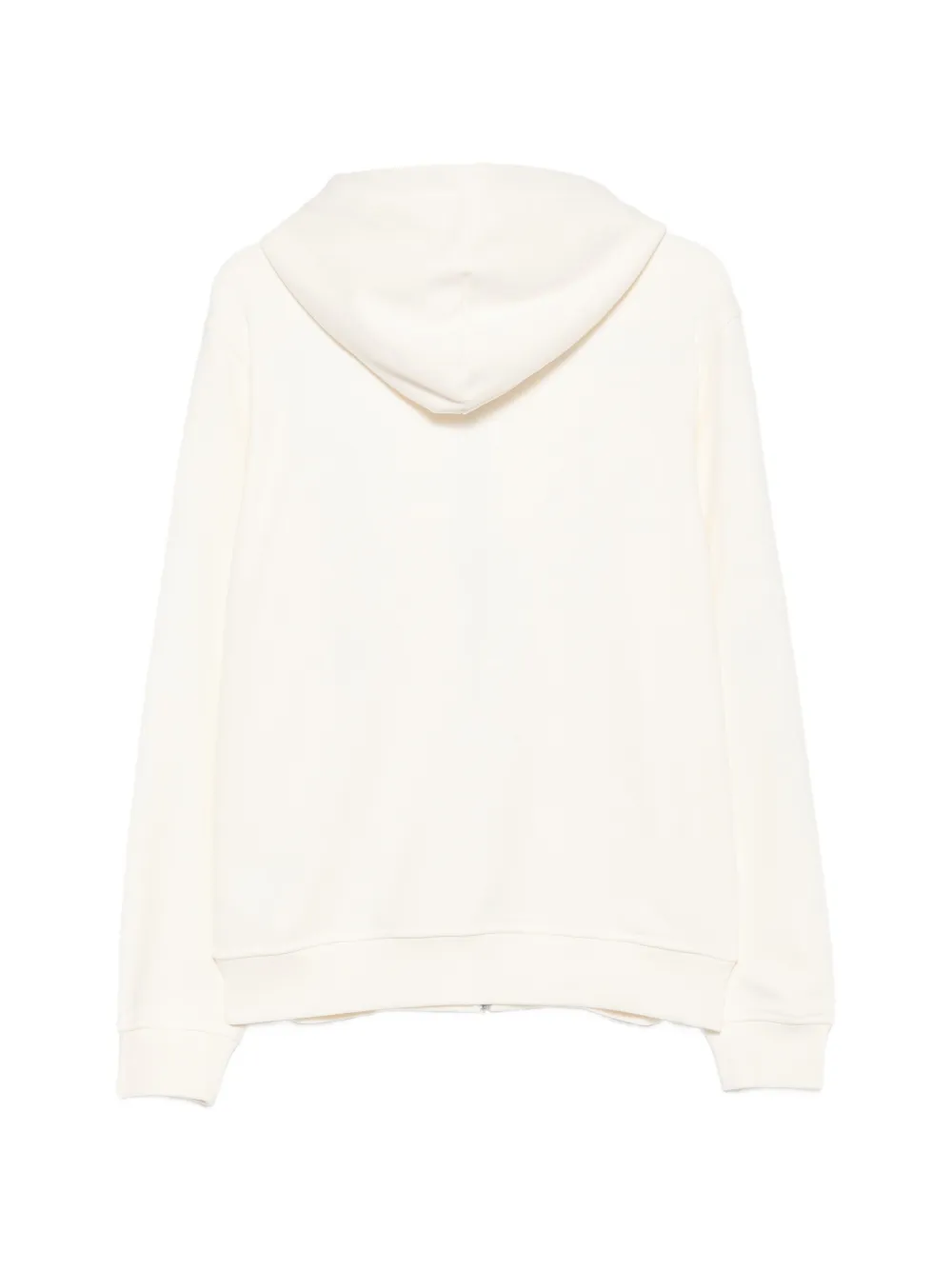 Karl Lagerfeld Hoodie met logo-reliëf en rits Beige