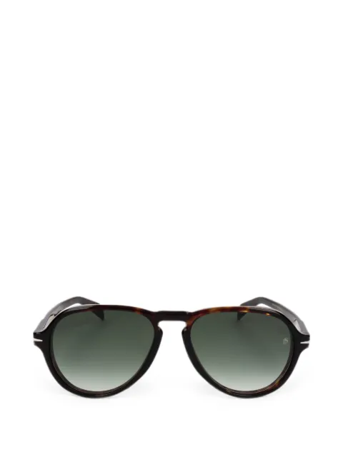 Eyewear by David Beckham tortoiseshell-effect navigator-frame sunglasses