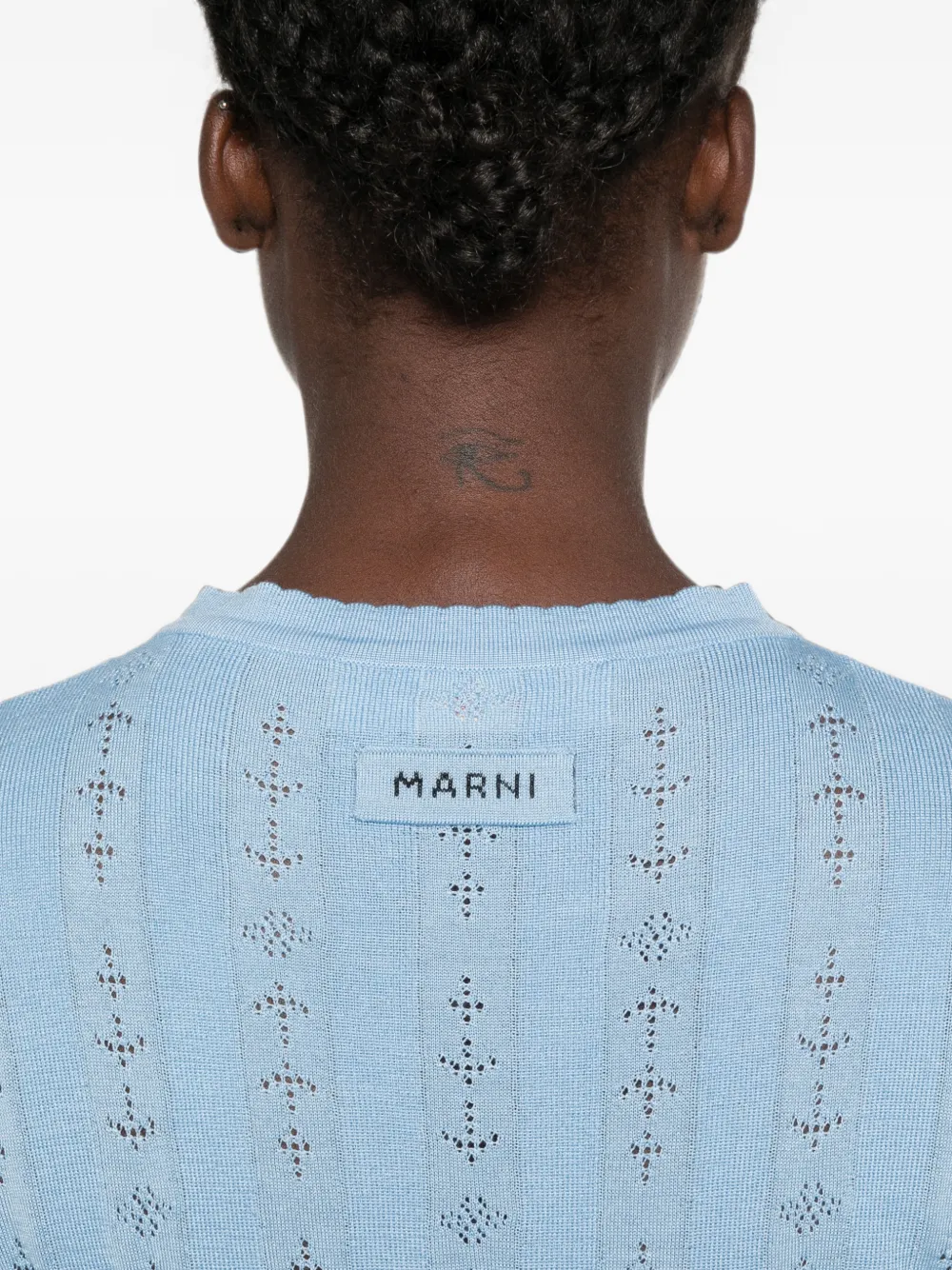 Marni T-shirt met strikdetail Blauw