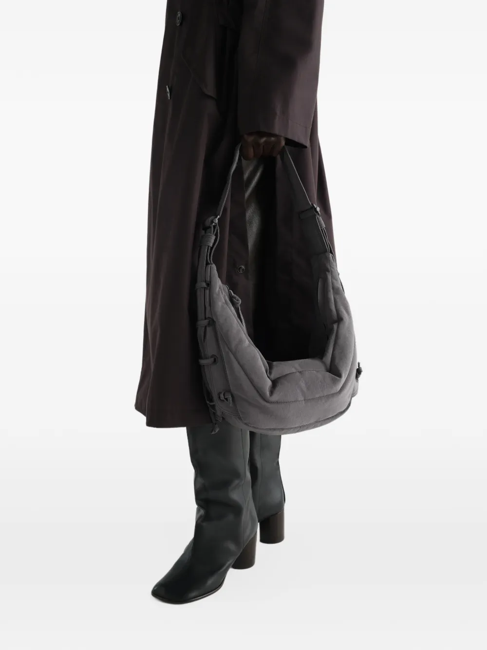 LEMAIRE Soft Game kleine schoudertas Grijs