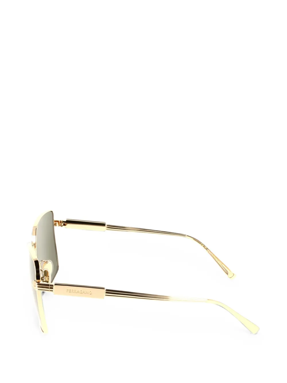 Ferragamo Eyewear Zonnebril met vierkant montuur Goud