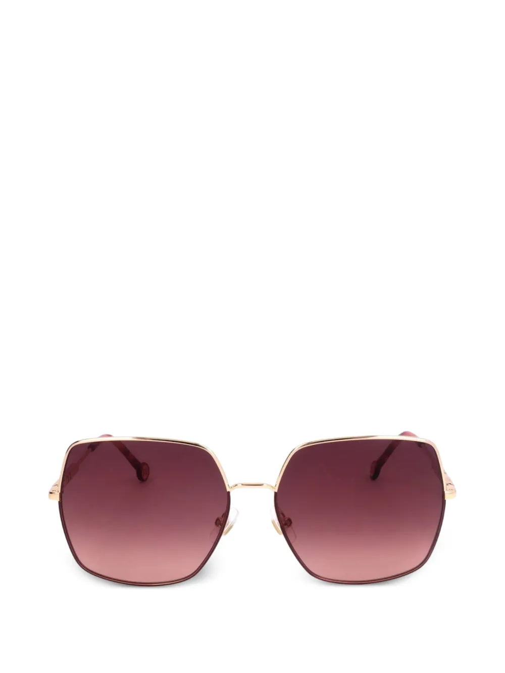 Carolina Herrera Sonnenbrille mit eckigem Gestell - Gold