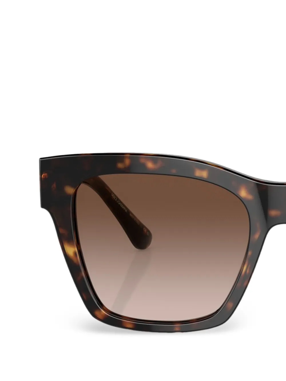 Dolce & Gabbana Eyewear Crossed zonnebril met vierkant montuur en schildpadschild design Bruin