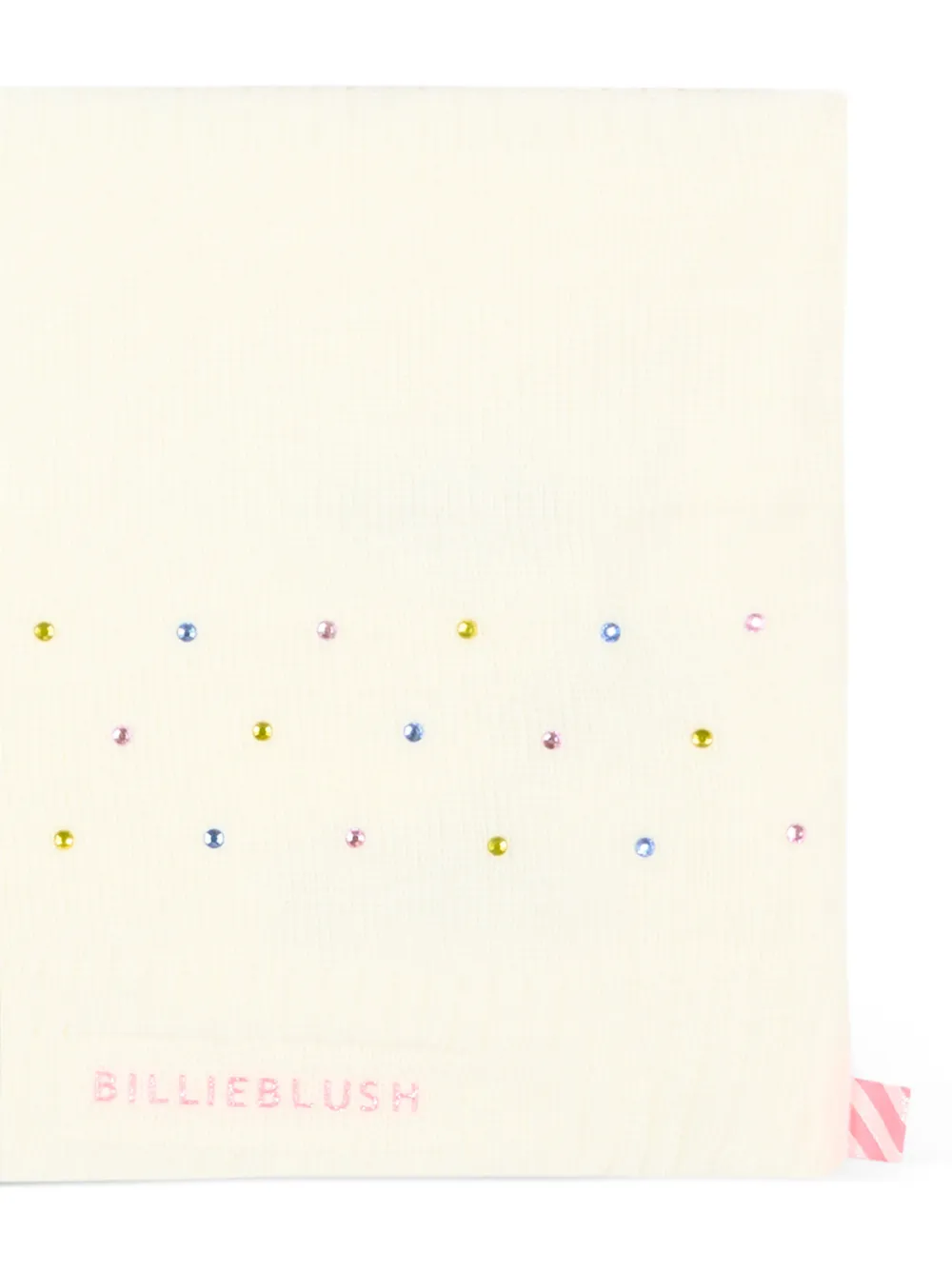 Billieblush crystal-embellished logo-knit snood Beige