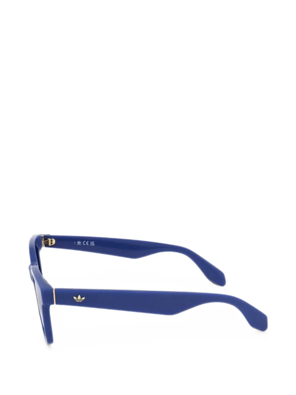 adidas Zonnebril met vierkant montuur en logoplakkaat Blauw