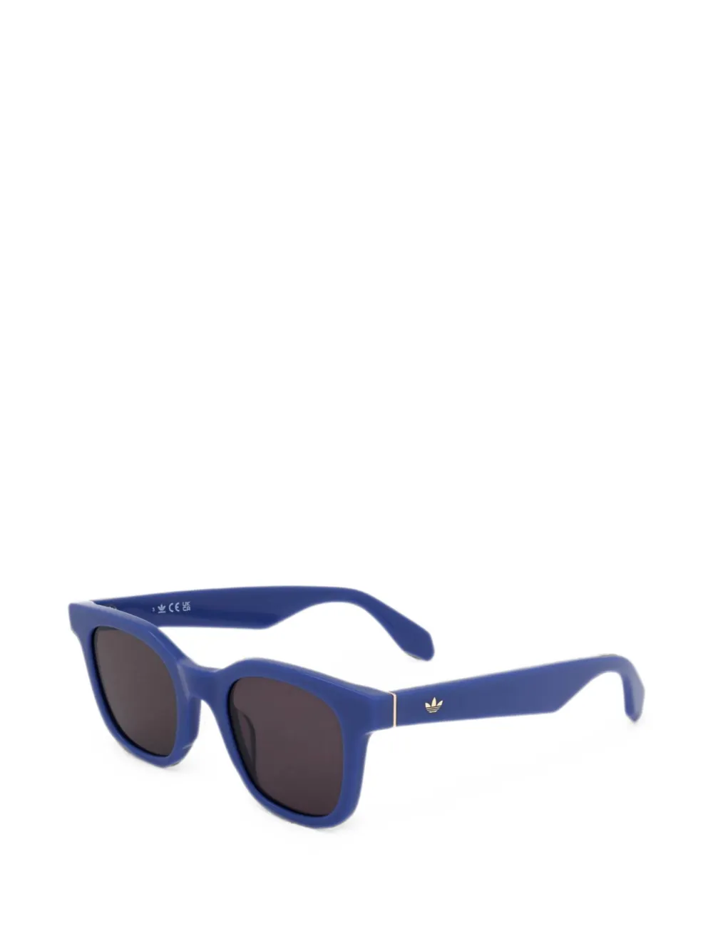 adidas Zonnebril met vierkant montuur en logoplakkaat Blauw