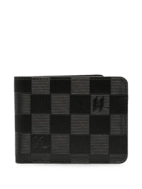 Karl Lagerfeld cartera plegable con motivo ajedrezado en relieve