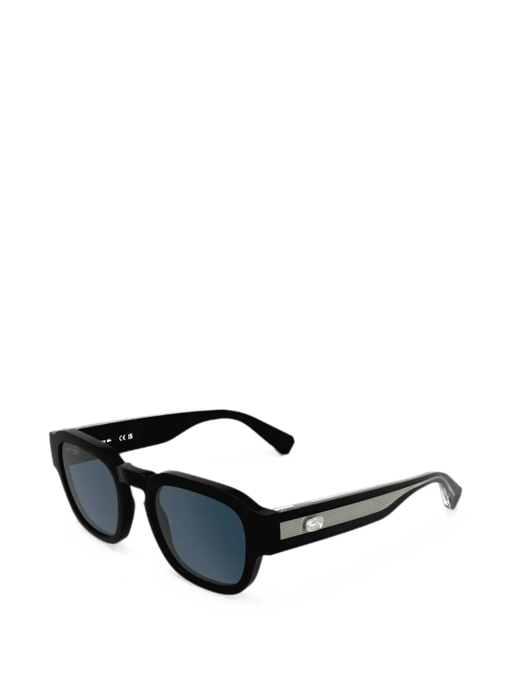 Lacoste Icons bril met rond montuur van acetaat Zwart