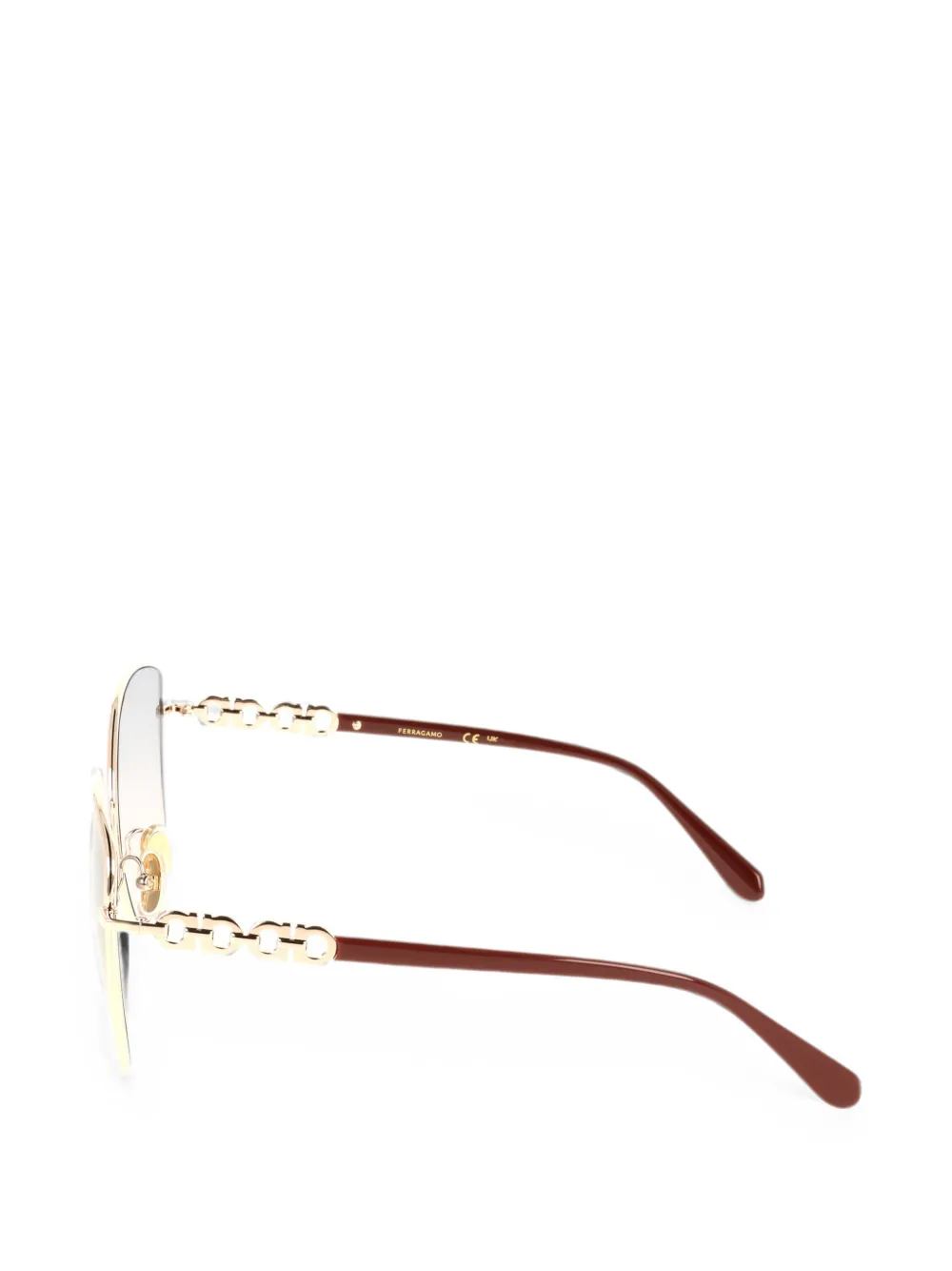Ferragamo Eyewear Gancini bril met cat-eye montuur Goud