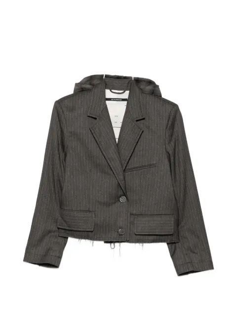 Song For The Mute pinstripe hooded jacket