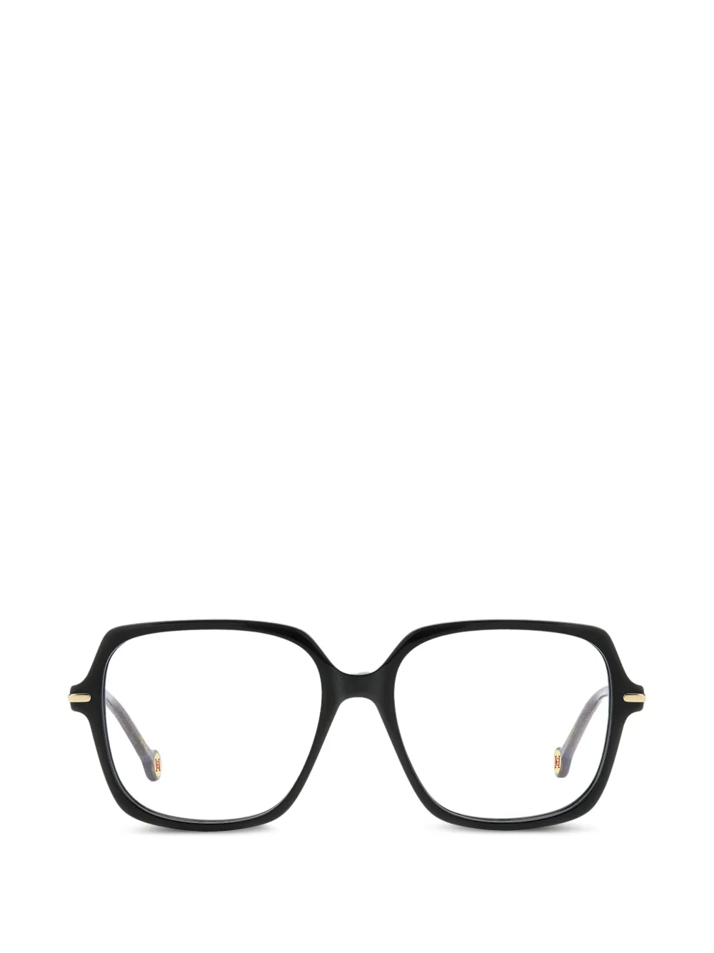 Carolina Herrera Eckige Sonnenbrille mit Glitter-Detail - Schwarz