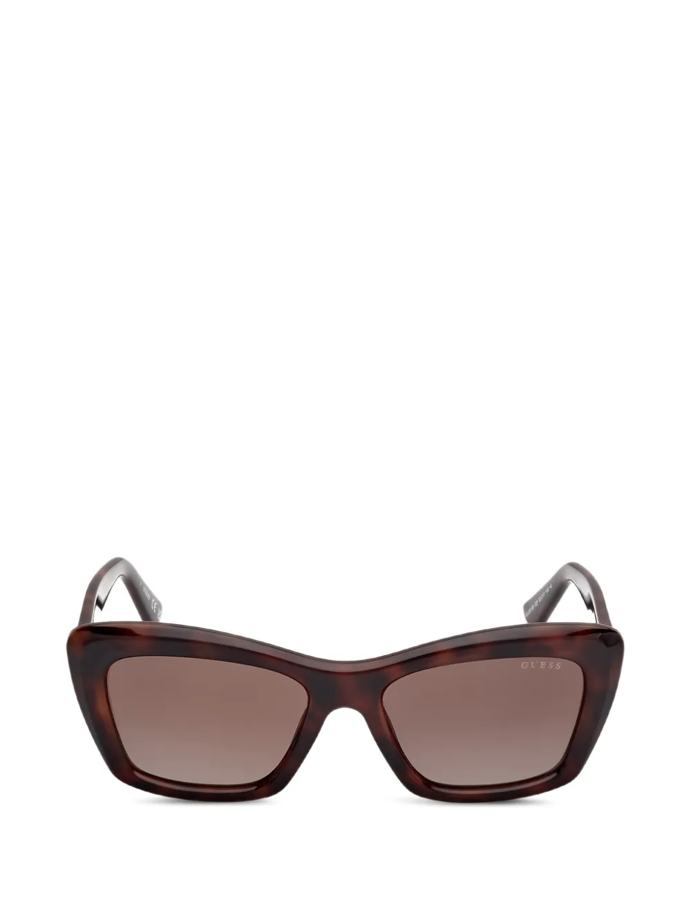 GUESS EYEWEAR Occhiali da sole cat-eye con effetto tartarugato - Marrone