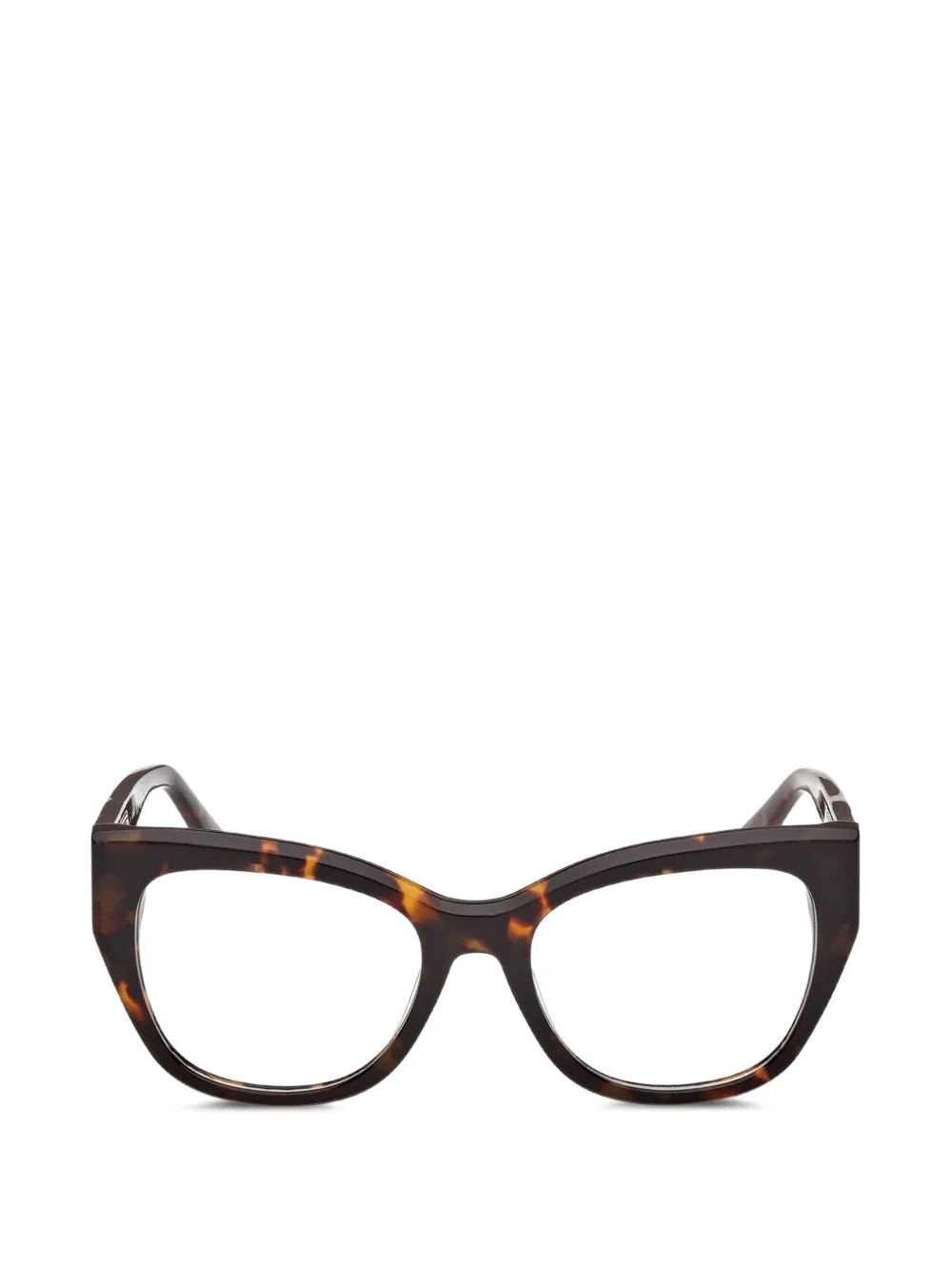 GUESS EYEWEAR Occhiali da sole cat-eye con effetto tartarugato - Marrone