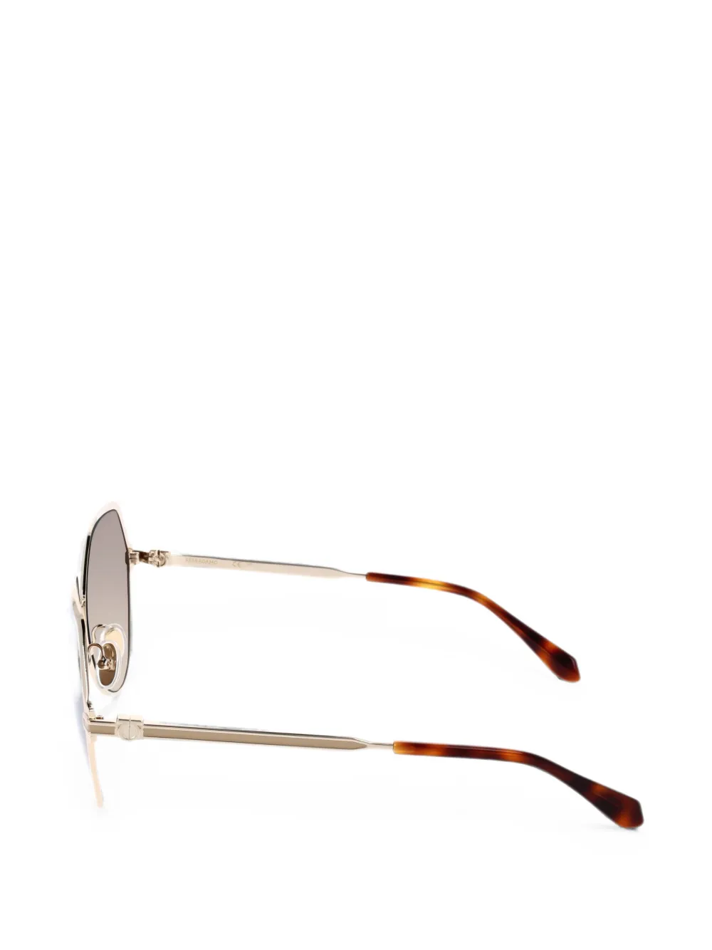 Ferragamo Eyewear Gancini geometric-frame sunglasses Goud
