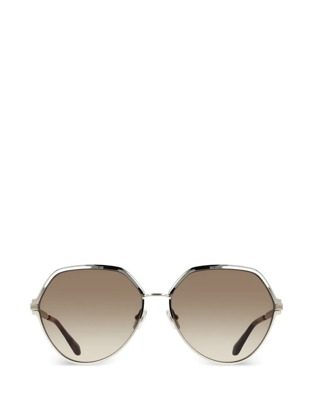 Ferragamo Eyewear Gancini geometric-frame sunglasses Goud