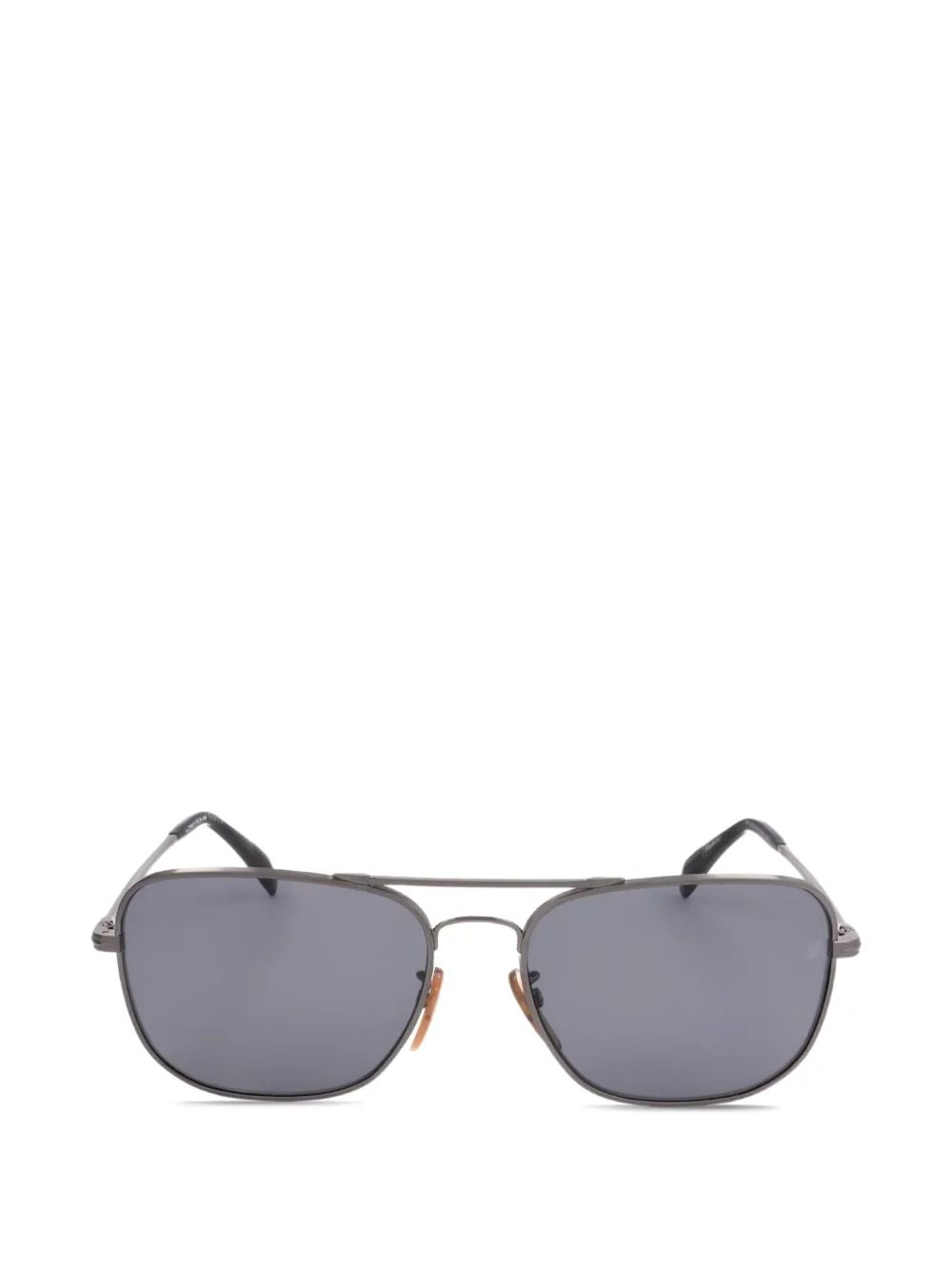 Eyewear by David Beckham Eckige Sonnenbrille mit Doppelsteg - Grau