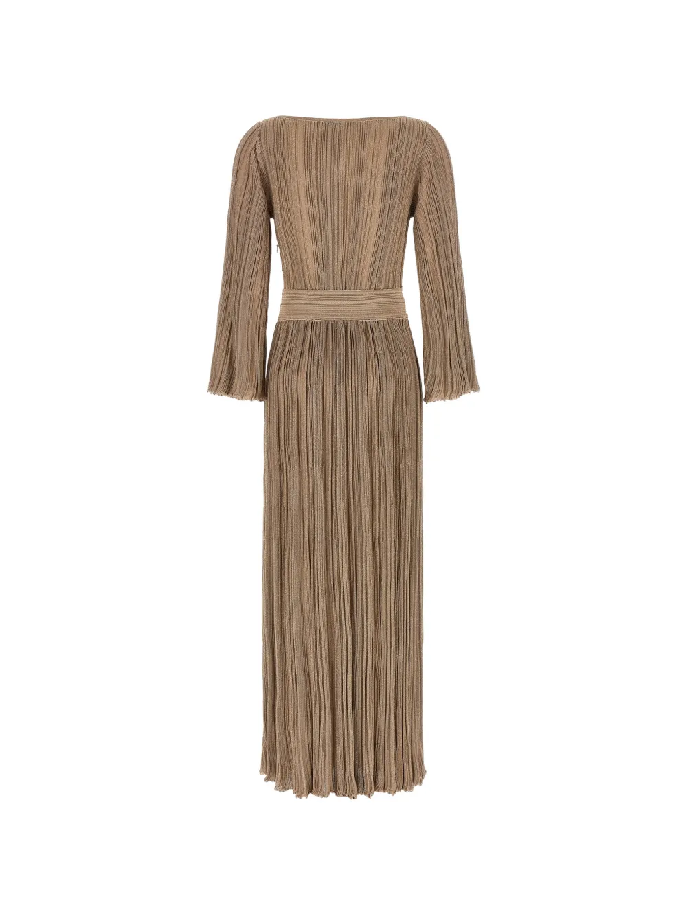 Antonino Valenti Lilas geplooide maxi-jurk met klokmouwen Goud