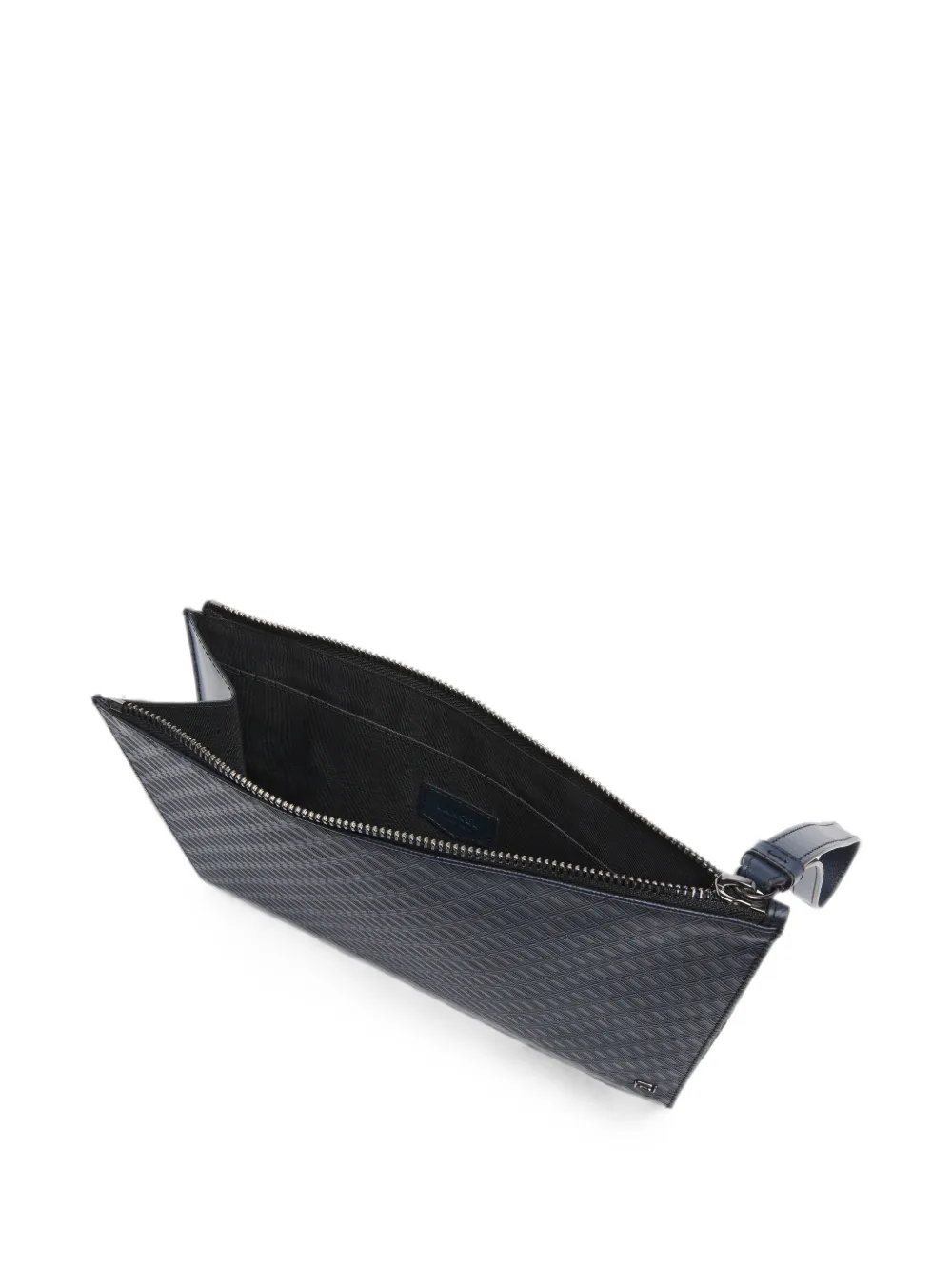 Lancel Leon leren mini-clutch voor iPad met monogram-reliëf Blauw