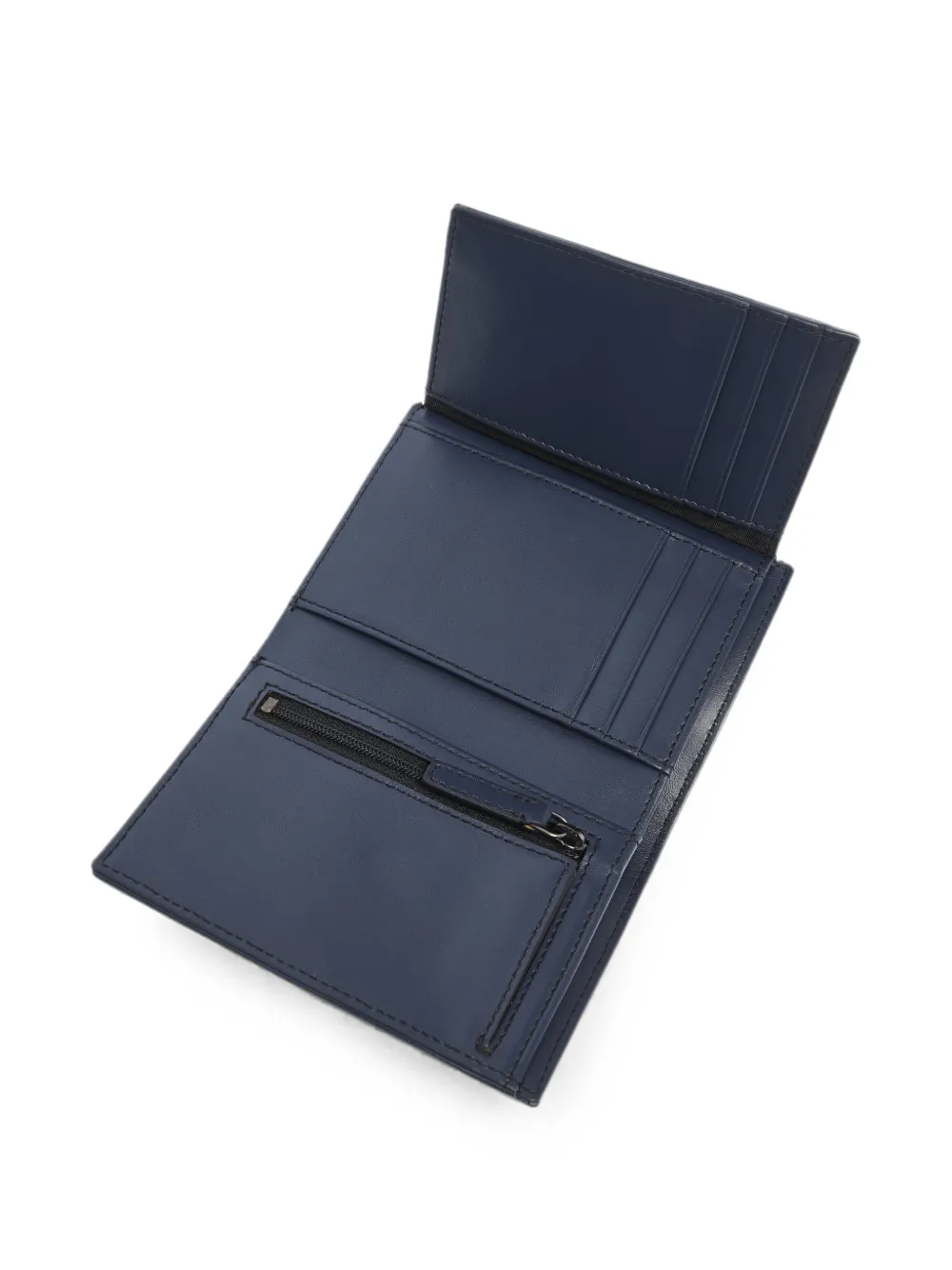 Lancel Leon leren portemonnee met logo-reliëf Blauw